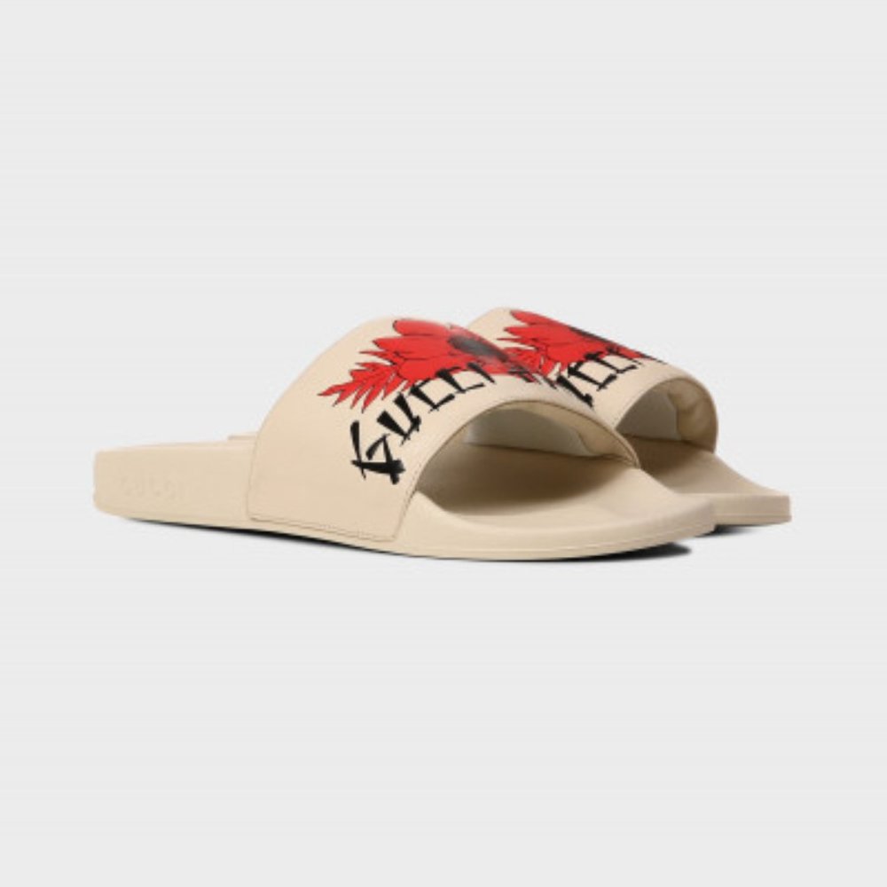 Gucci Hawaii Slides in White NEW IN BOX - Picture 2 of 6